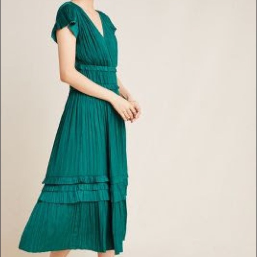 Emerald Green, Current Air dress, Anthropologie
